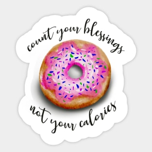 Count your blessings with a donut Sticker